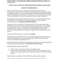 Government of Saint Lucia: Strengthening Access and Benefit-Sharing (ABS) Policies and Institutional Frameworks through Demonstrable Models in Saint Lucia